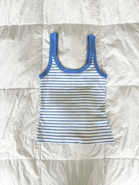 Abercrombie & Fitch Blue and White Striped Tank